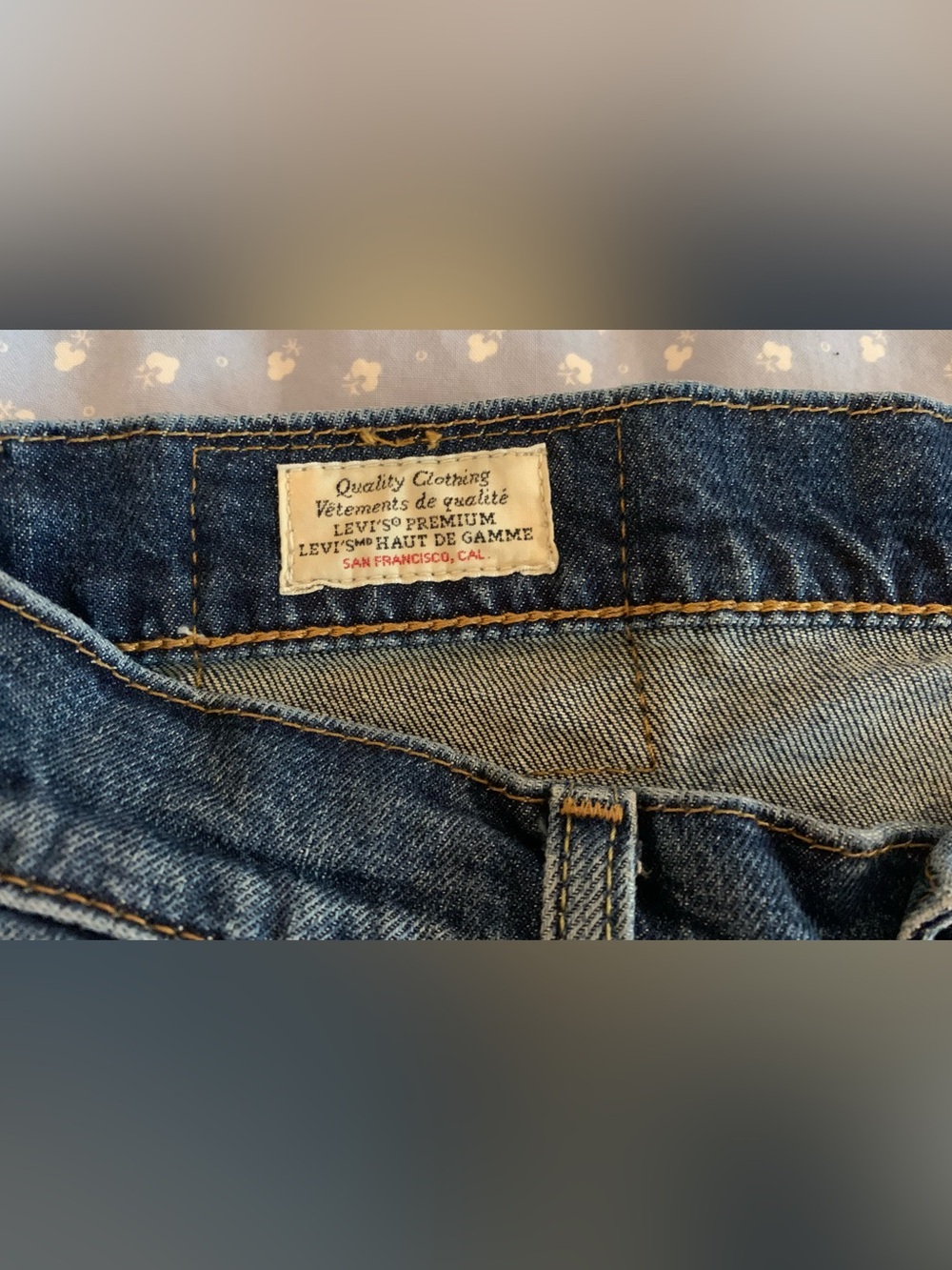 Classic Men's Blue Straight-Leg Jeans - Picture 3 of 3